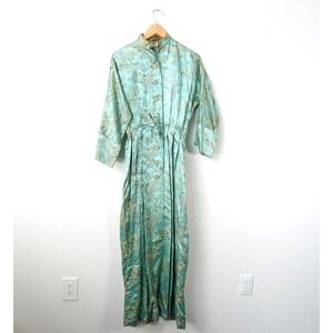 80s VINTAGE Mandarin Dress Small Wrap Japanese Geisha Wedding Ceremony Kimono